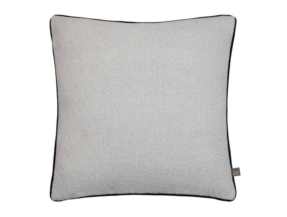 Oasis Large Upholstered Cushion Ecru Navy 3