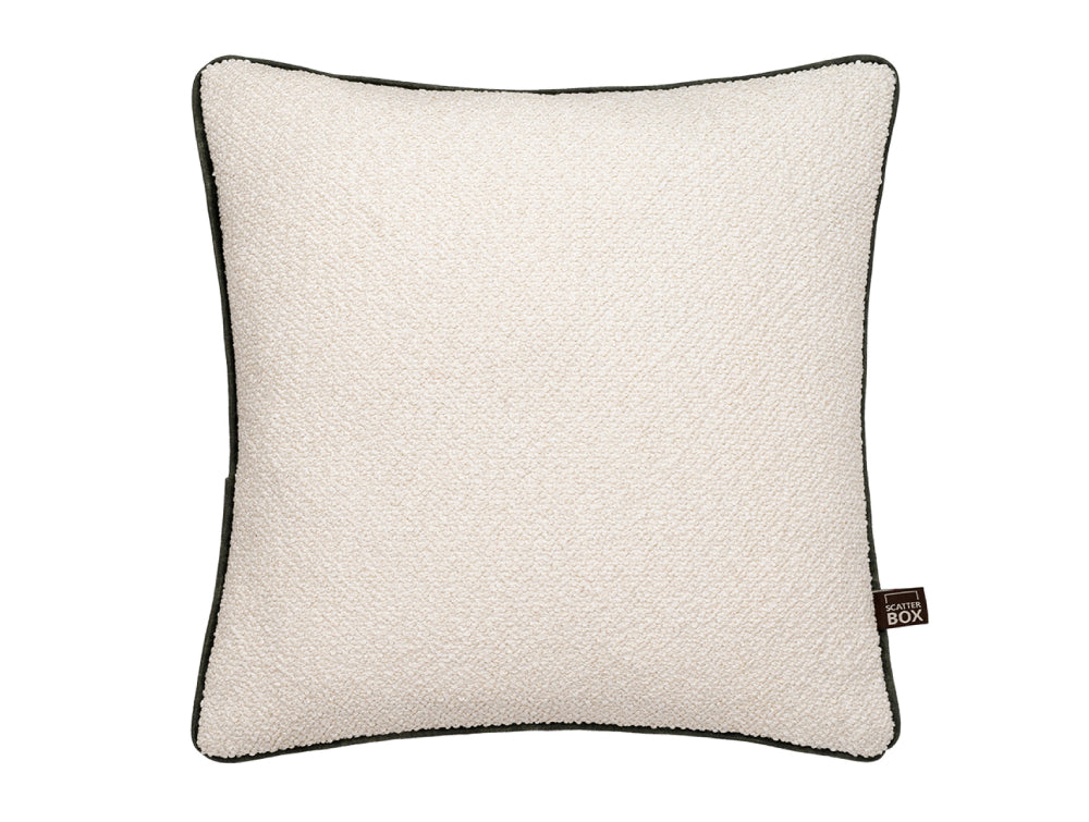 Oasis Medium Upholstered Cushion Cream Green