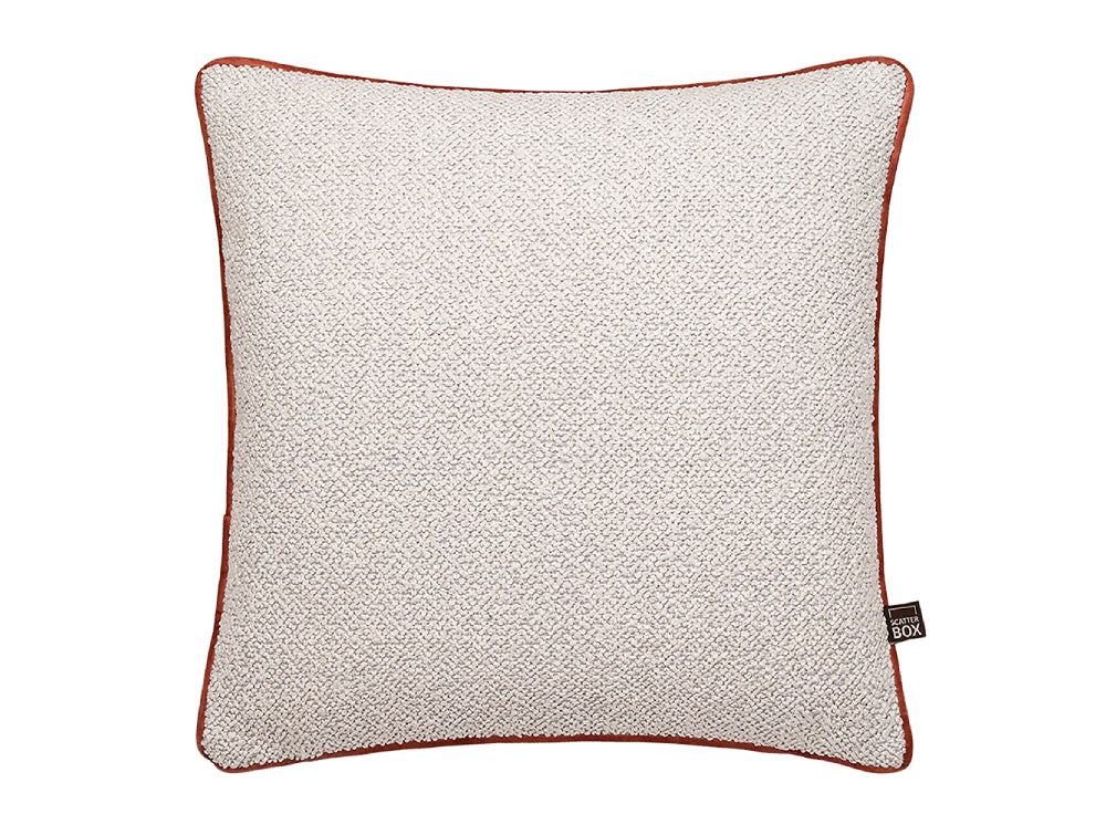 Oasis Medium Upholstered Cushion Ecru Salmon