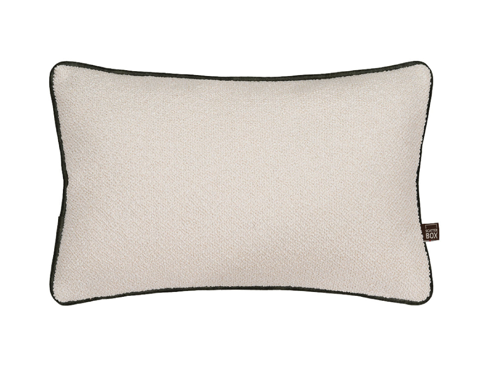 Oasis Small Upholstered Cushion Cream Green