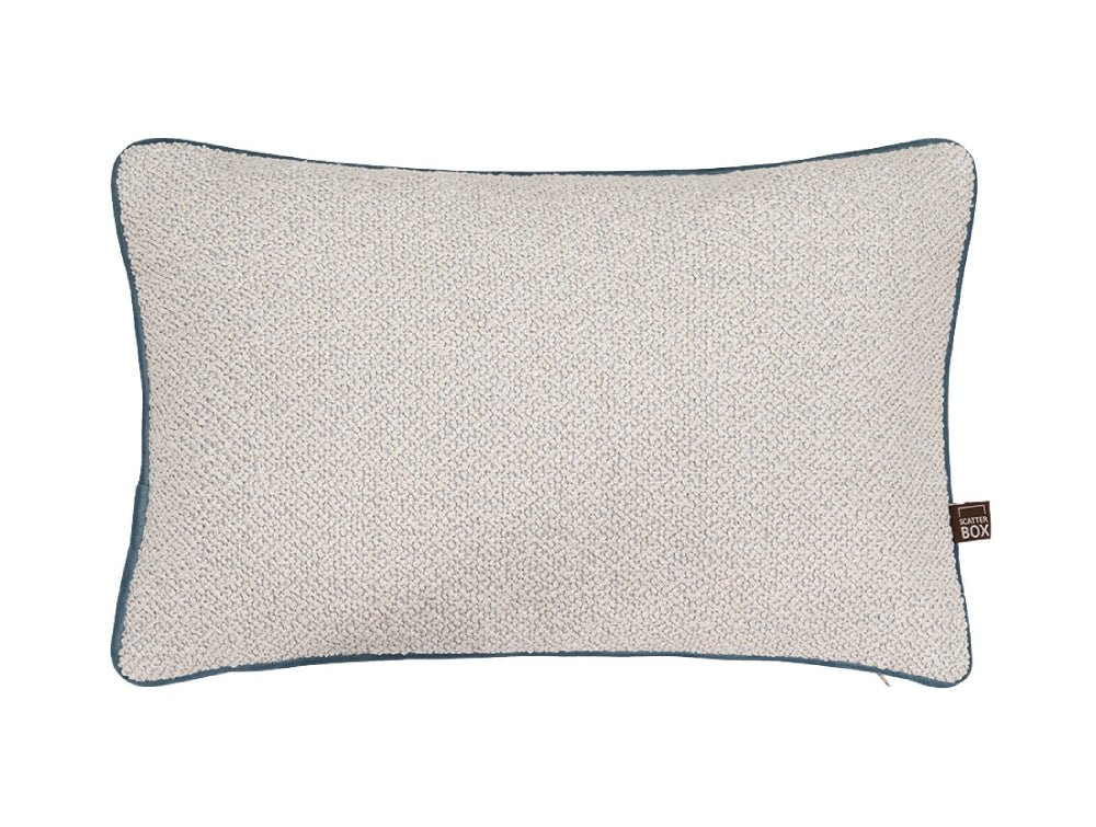 Oasis Small Upholstered Cushion Ecru Blue