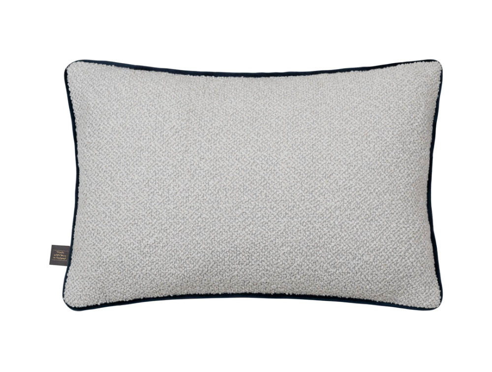 Oasis Small Upholstered Cushion Ecru Navy 3