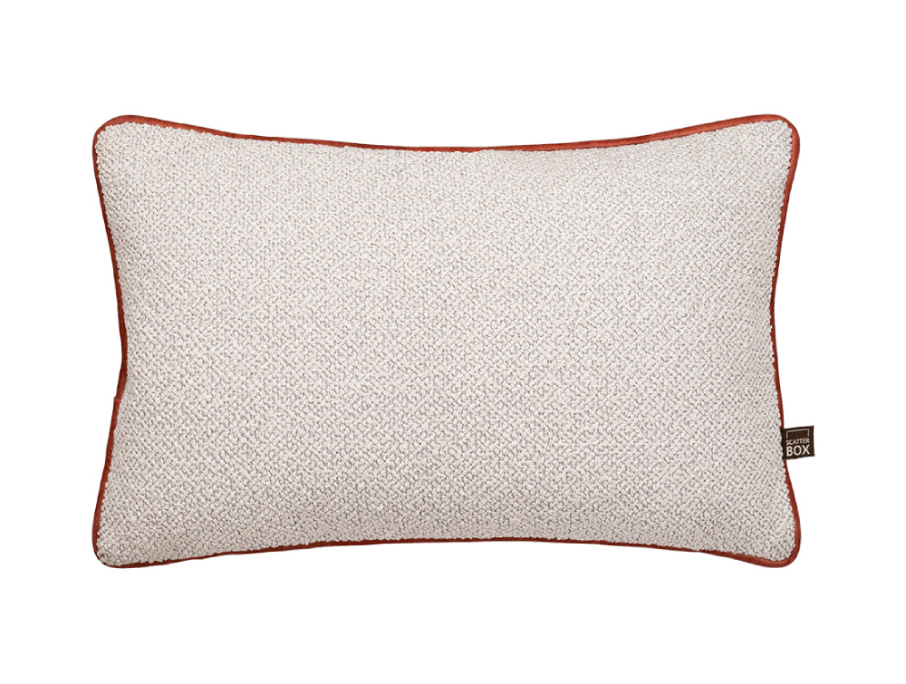 Oasis Small Upholstered Cushion Ecru Salmon