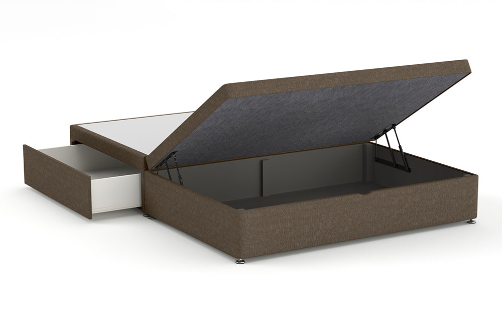 Ottoman Bed 4'6" Double with Half in Graceland Taupe