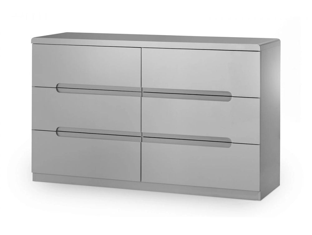 Parker 6 Drawer Wide Chest Grey