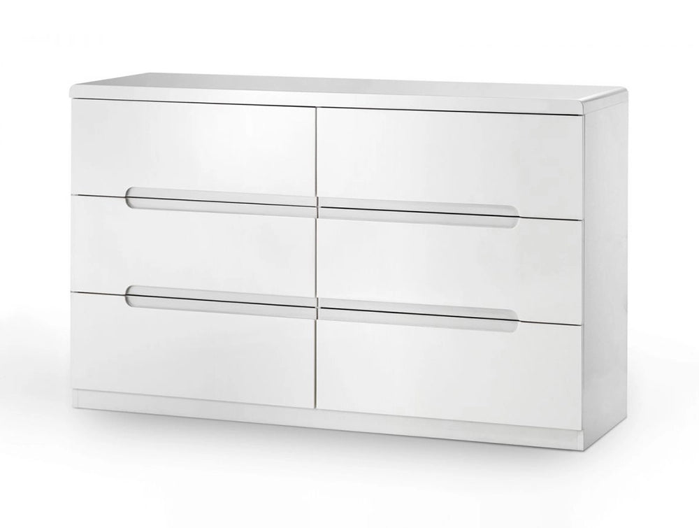 Parker 6 Drawer Wide Chest White