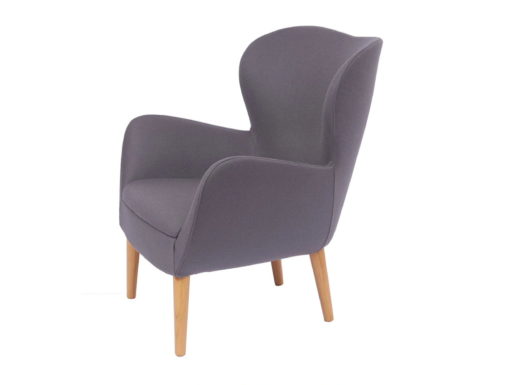 Pause Lounge Armchair with Wooden Frame 2