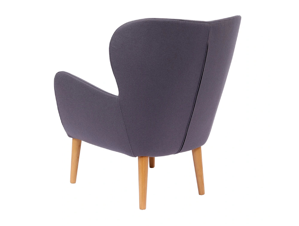 Pause Lounge Armchair with Wooden Frame 3