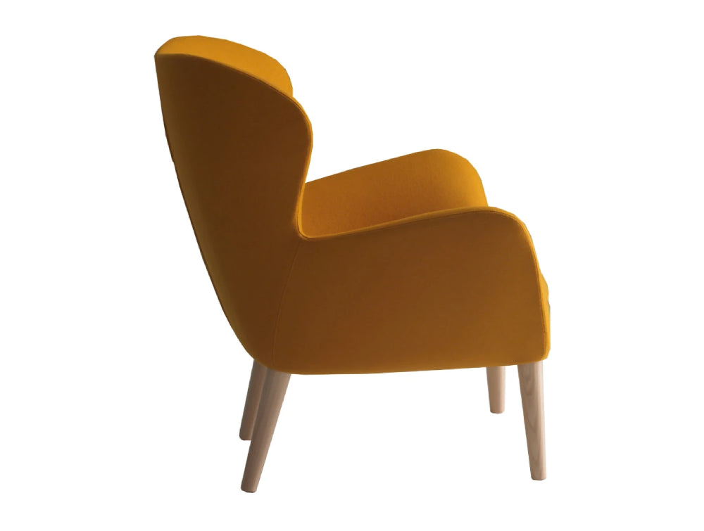Pause Lounge Armchair with Wooden Frame 4
