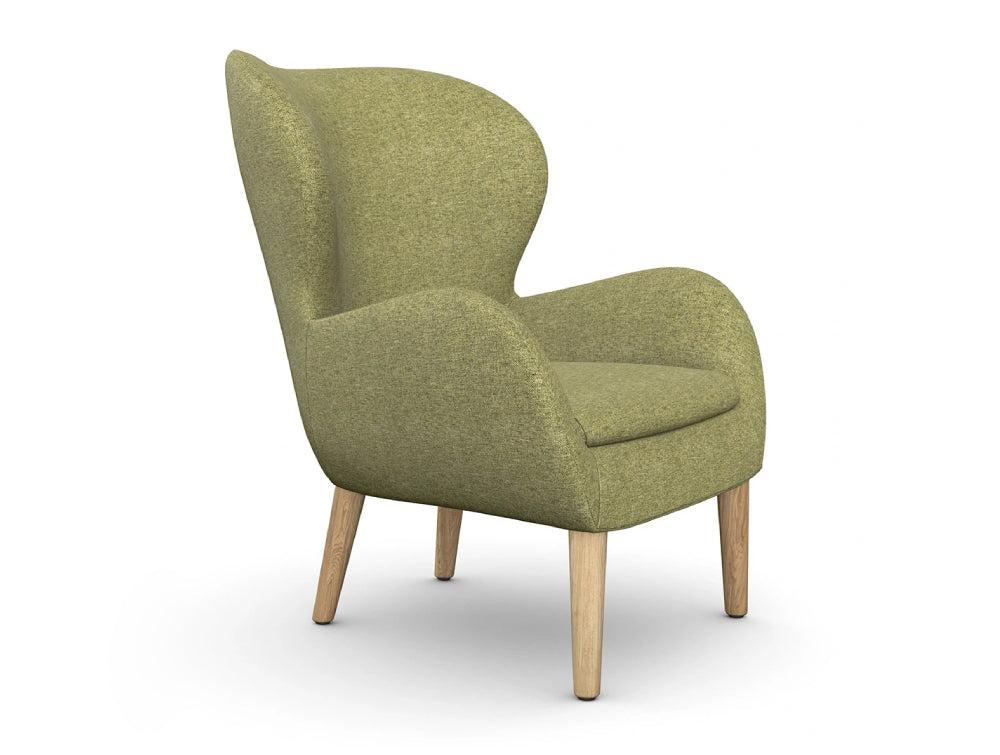 Pause Lounge Armchair with Wooden Frame 5