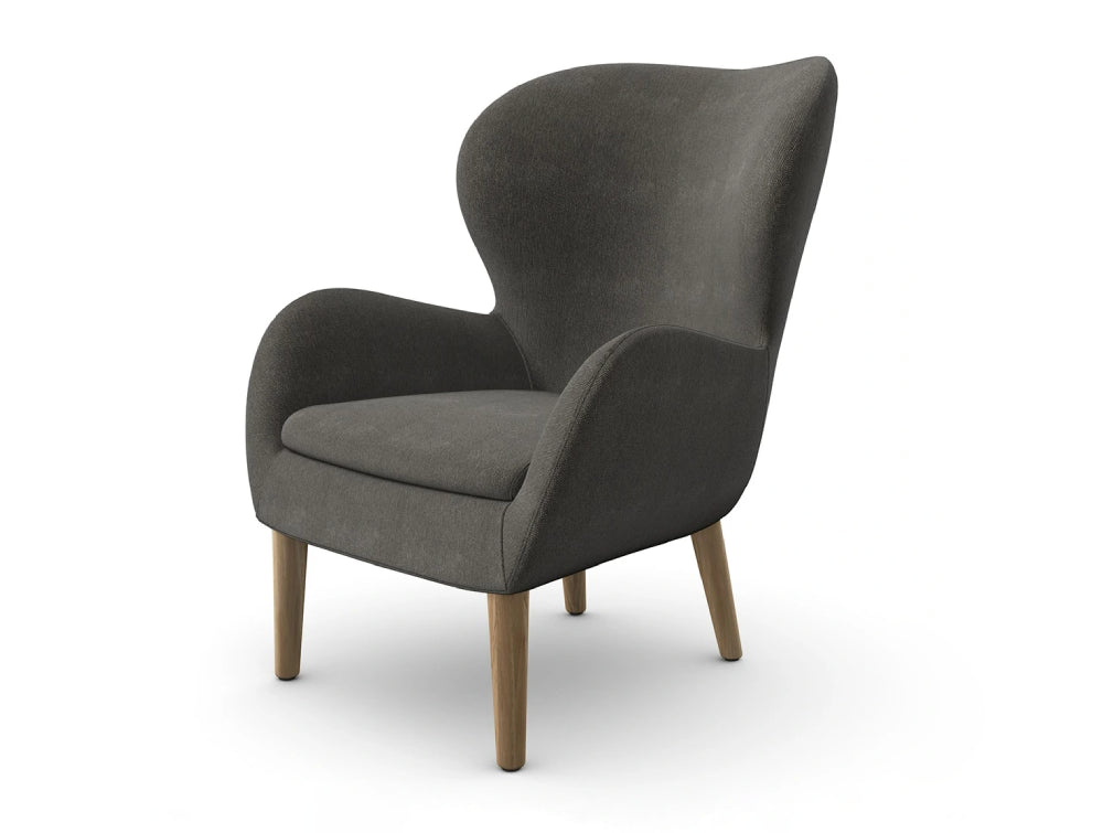 Pause Lounge Armchair with Wooden Frame 7