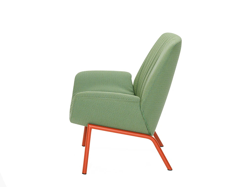 Pedrali Ila Lounge Armchair With Four Legs In Steel Tube Frame 4