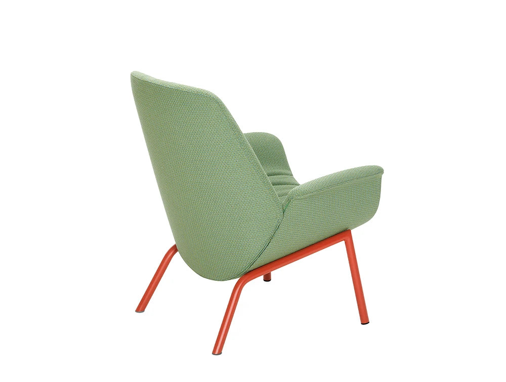 Pedrali Ila Lounge Armchair With Four Legs In Steel Tube Frame 5
