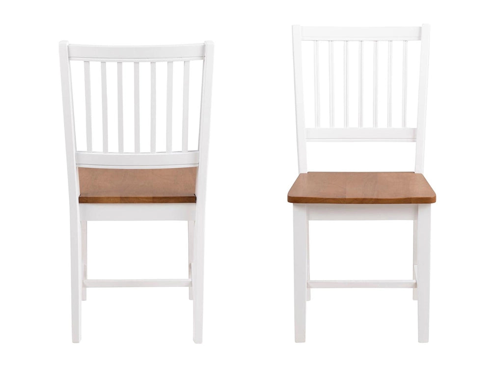 Perth Dining Chair Matte Oak and White 2