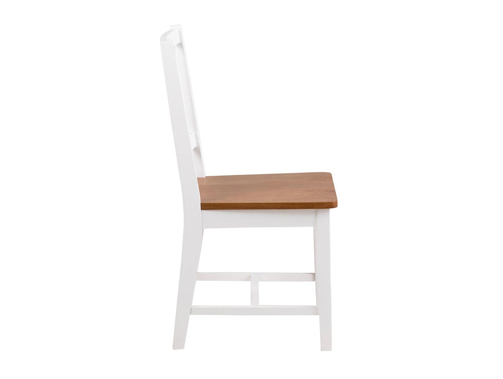 Perth Dining Chair Matte Oak and White 3