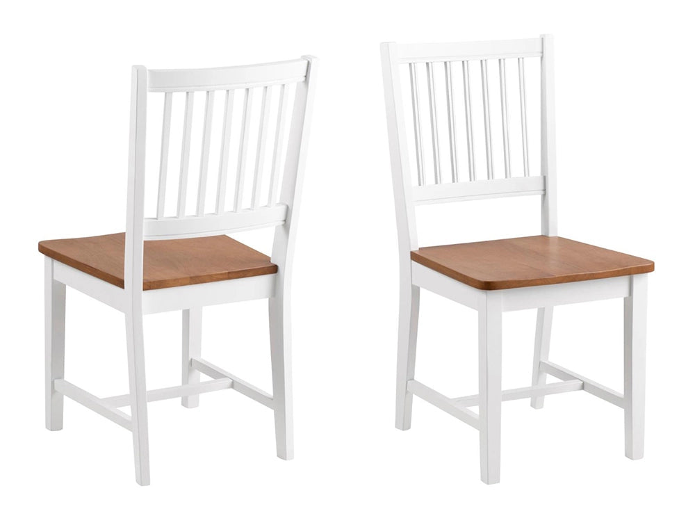 Perth Dining Chair Matte Oak and White