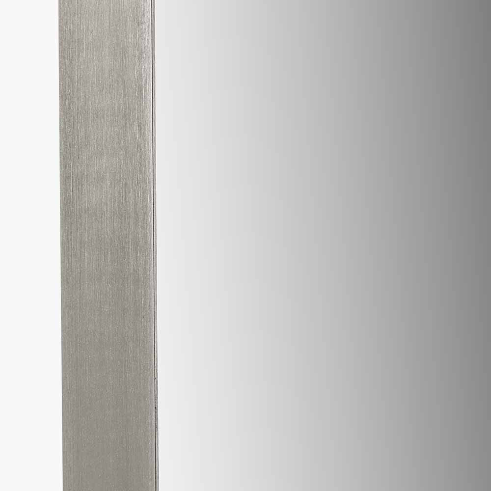 Peyton Silver Metal Slim Frame Arch Floor Mirror Edge Detail 2