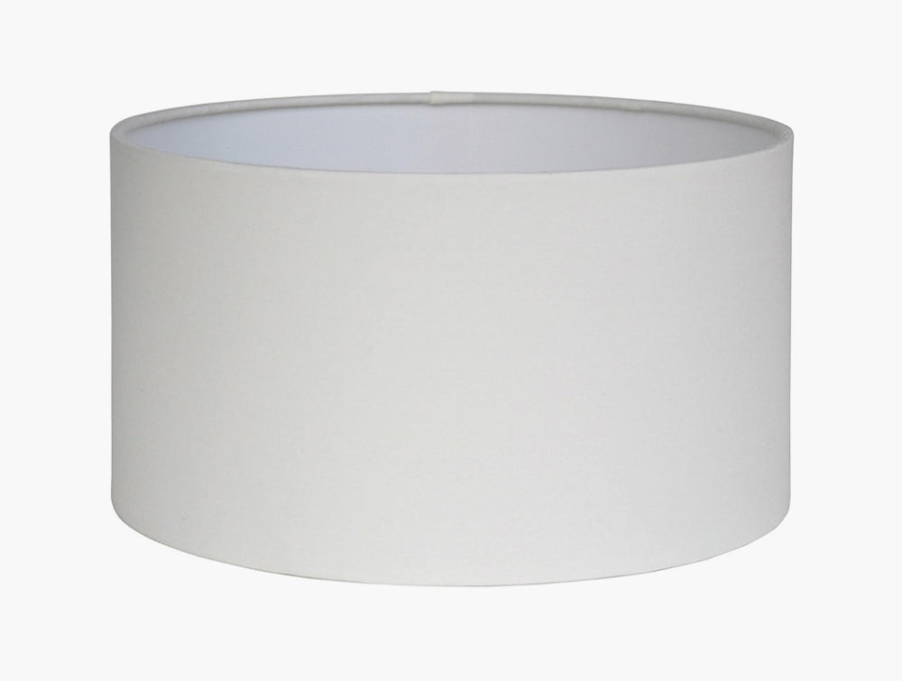 Poly Cotton Cylinder Drum Shade Ivory