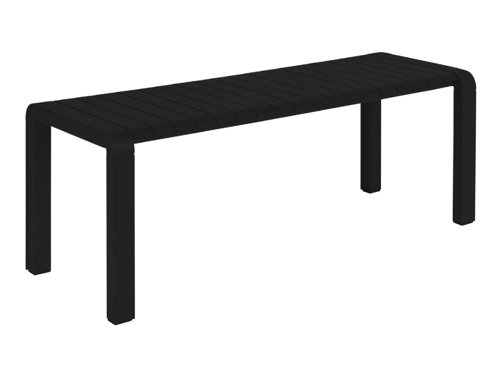 Portia Outdoor Bench 1295x450 Black 2