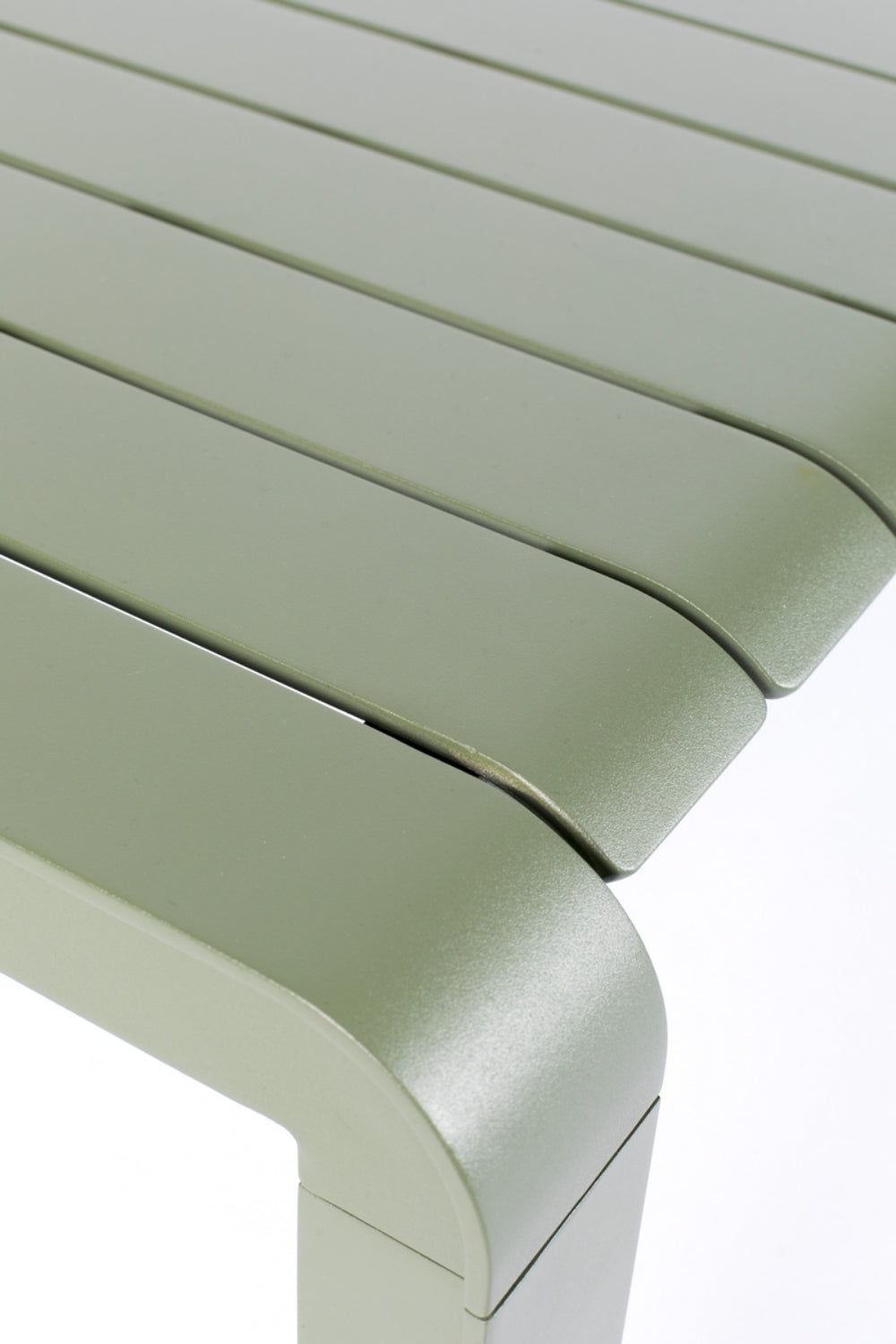 Portia Outdoor Bench 1295x450 Green Top Detail