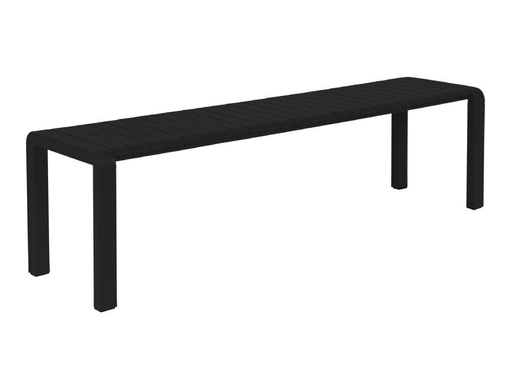 Portia Outdoor Bench 1750x450 Black