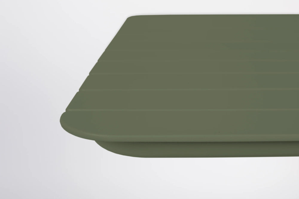 Portia Outdoor Dining Table Green Top Side Detail