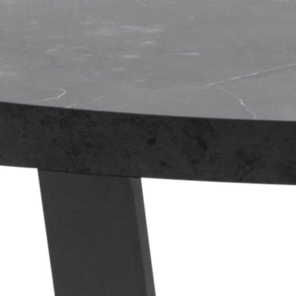 Ramble Round Coffee Table Black Marble Edge Detail