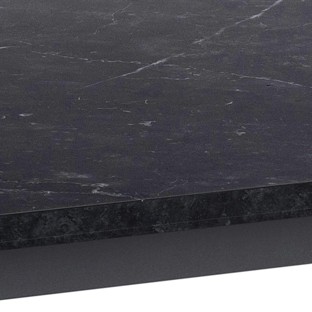 Ramble Rectangular Dining Table Black Marble Top Edge Detail