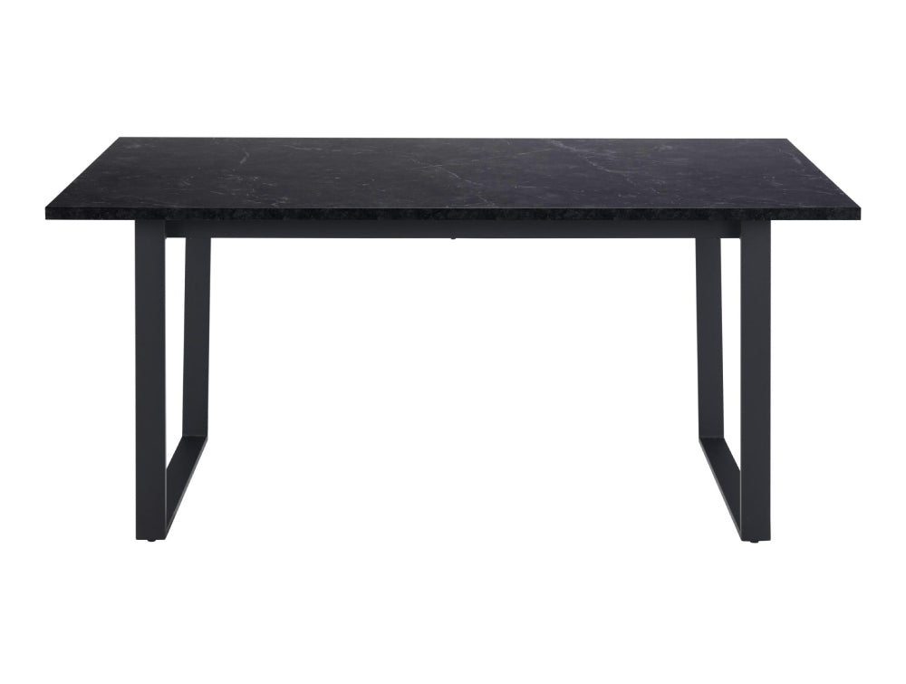 Ramble Rectangular Dining Table Rough Black Marble 2
