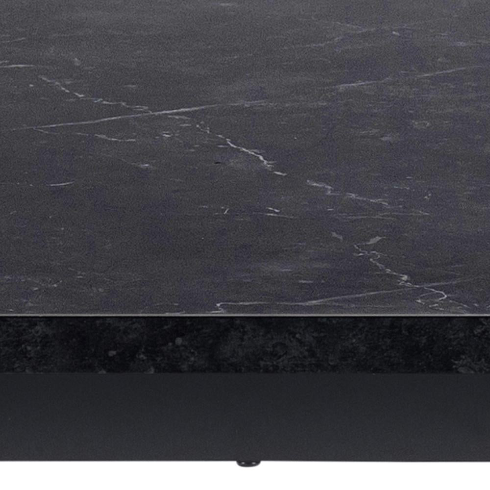 Ramble Rectangular Dining Table Rough Black Marble Edge Detail 3