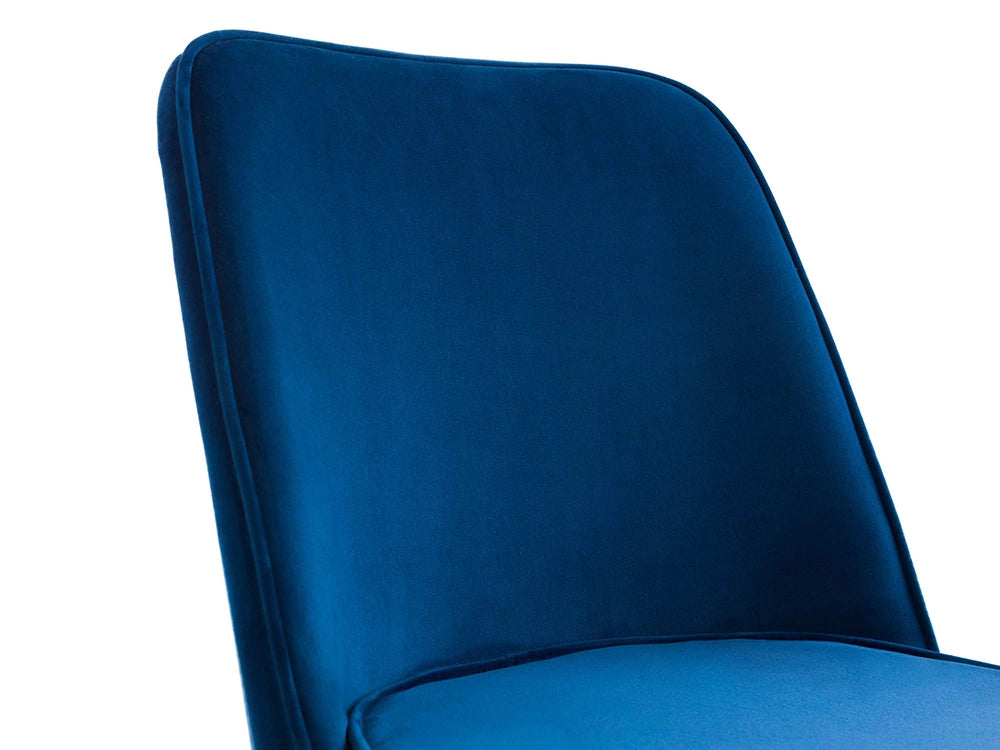 Reese Dining Chair Blue Backrest Detail