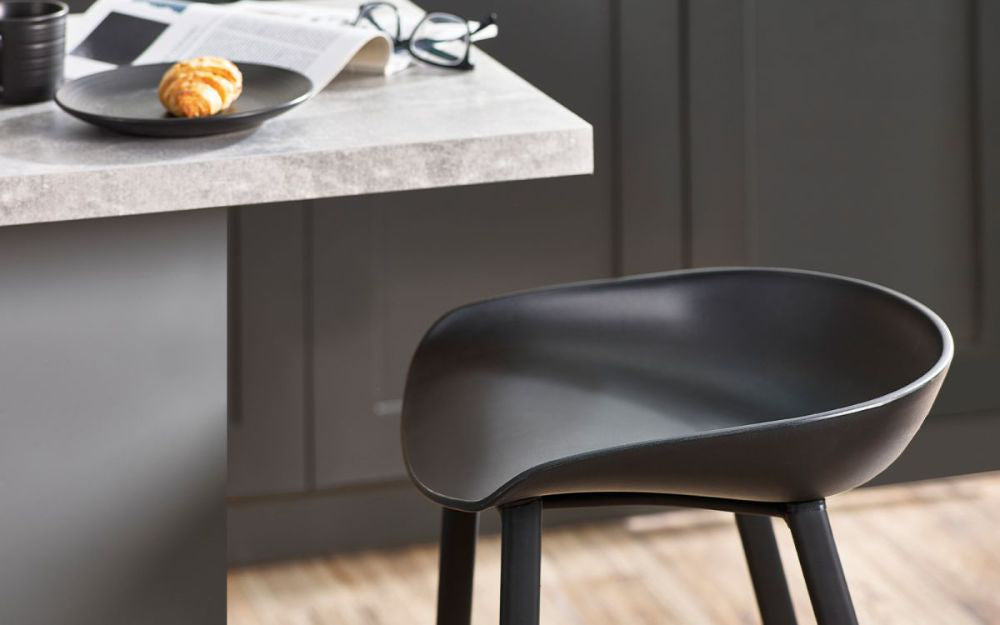 Remi Barstool in Black Finish in Kitchen Setting 2