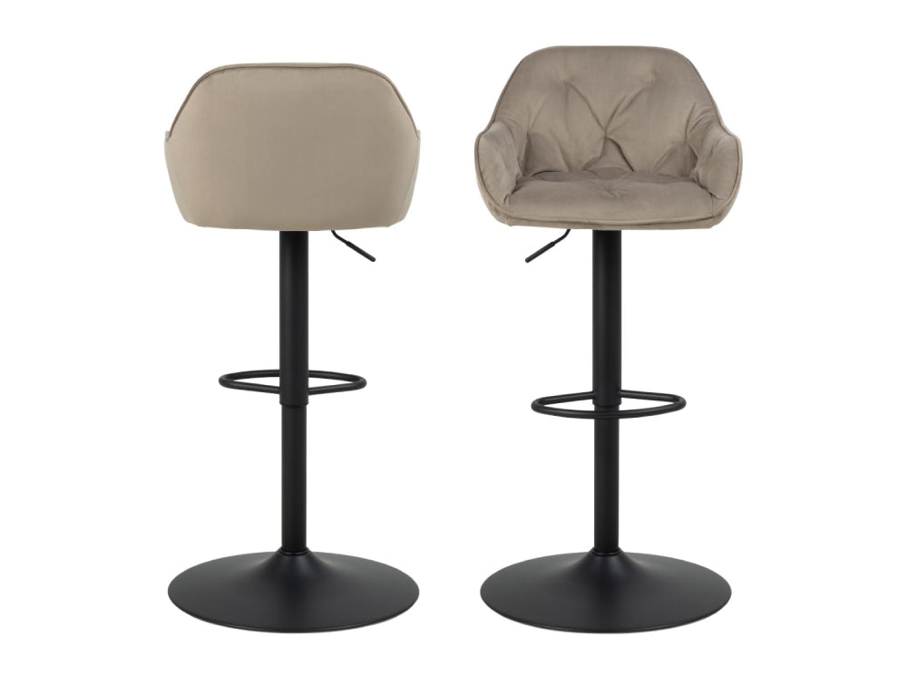 Rica Barstool with Footrest Beige 2