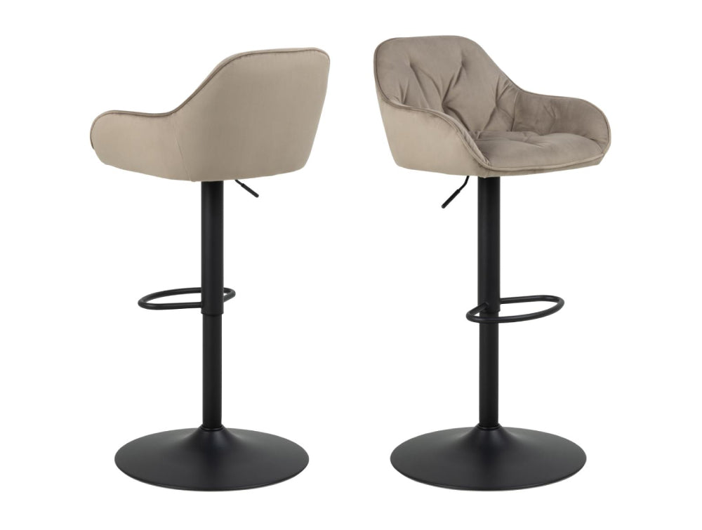 Rica Barstool with Footrest Beige