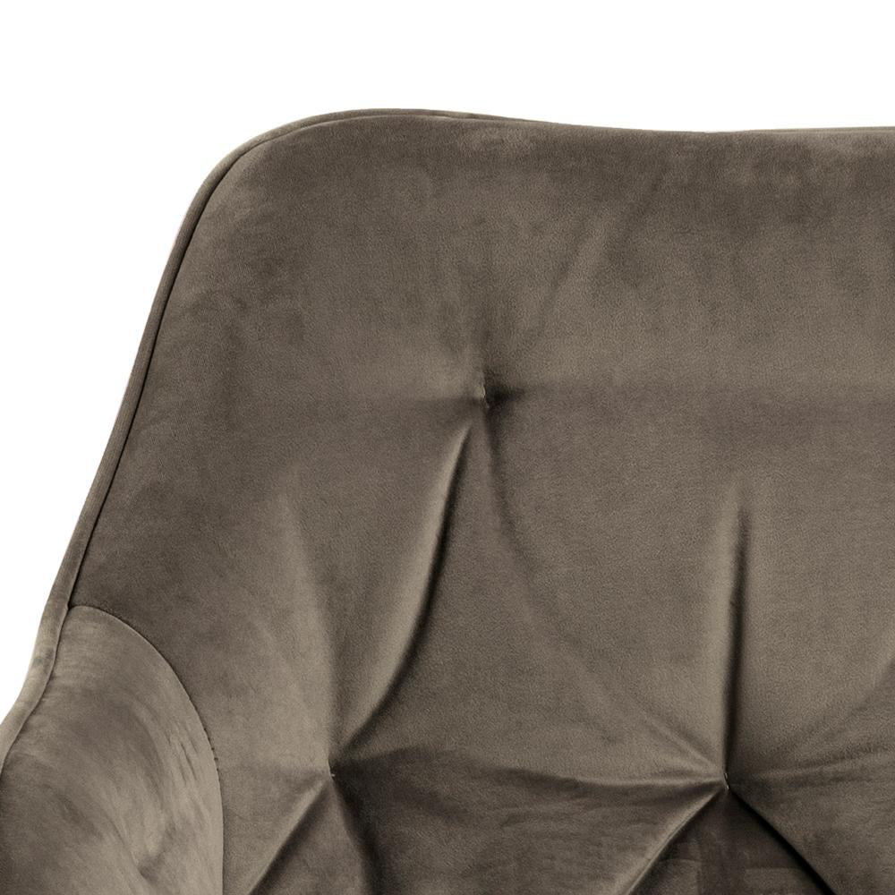 Rica Upholstered Dining Chair Beige Backrest Corner Detail
