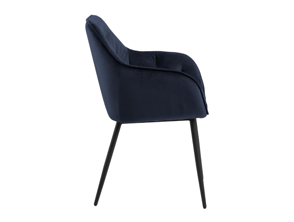 Rica Upholstered Dining Chair Midnight Blue 3