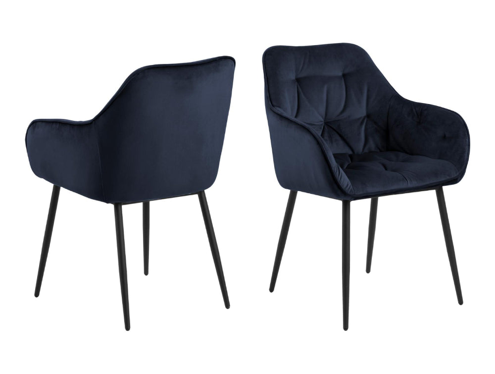 Rica Upholstered Dining Chair Midnight Blue