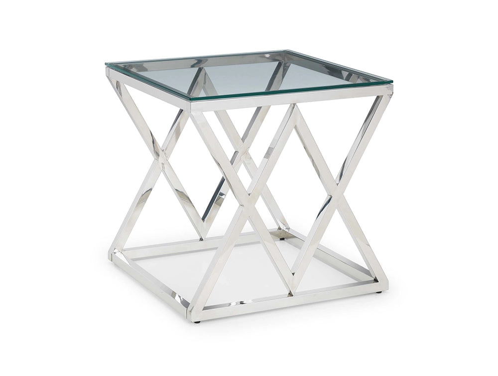 Ritz Glass Top Lamp Table