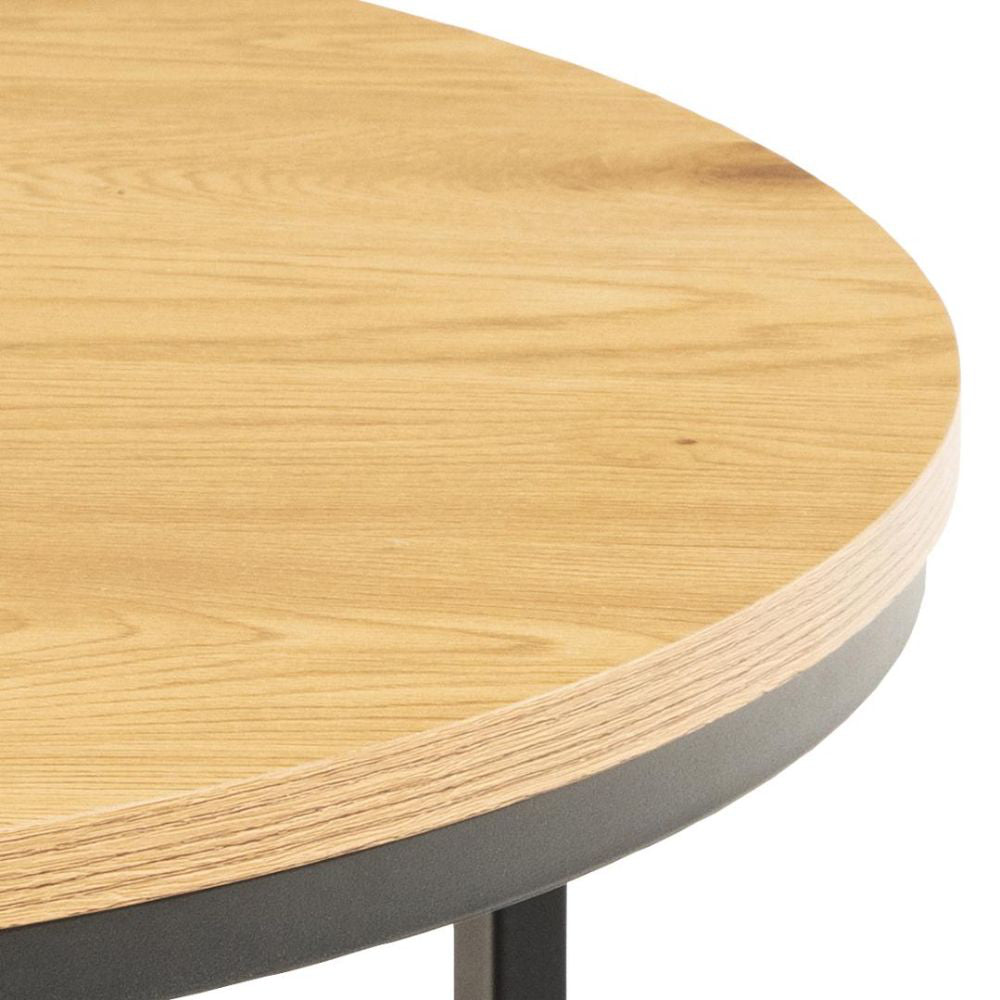 Riva Round Coffee Table Wild Oak Top Detail