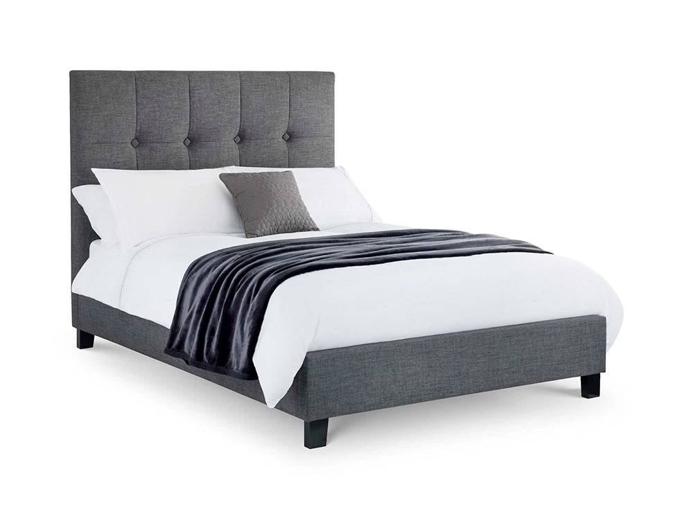 Roberto High Headboard Bed Light Grey