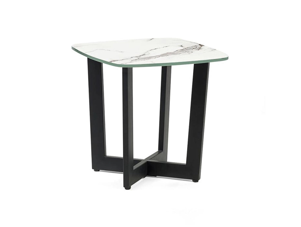 Roma Lamp Table White Marble