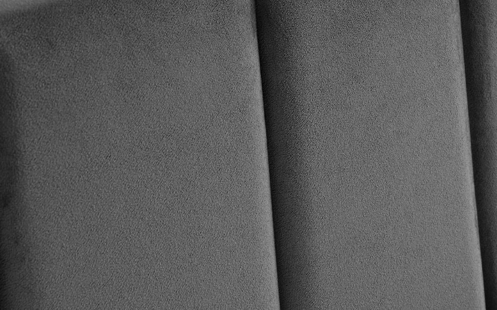 Rosina Velvet Single Size Bed In A Box Grey Fabric Detail