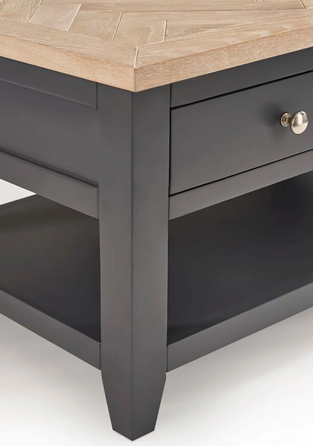 Rua Coffee Table Dark Grey Leg Detail