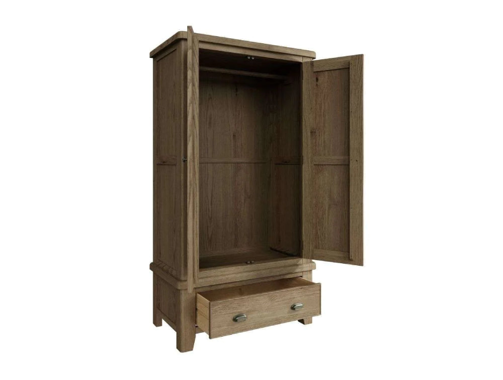 Sadie 2 Door Wardrobe Smoked Oak 2