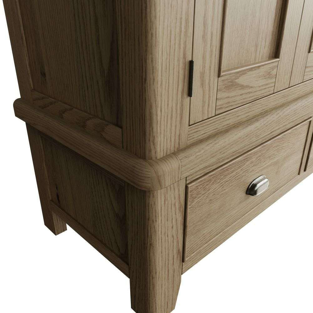 Sadie 3 Door Wardrobe Smoked Oak Side Detail