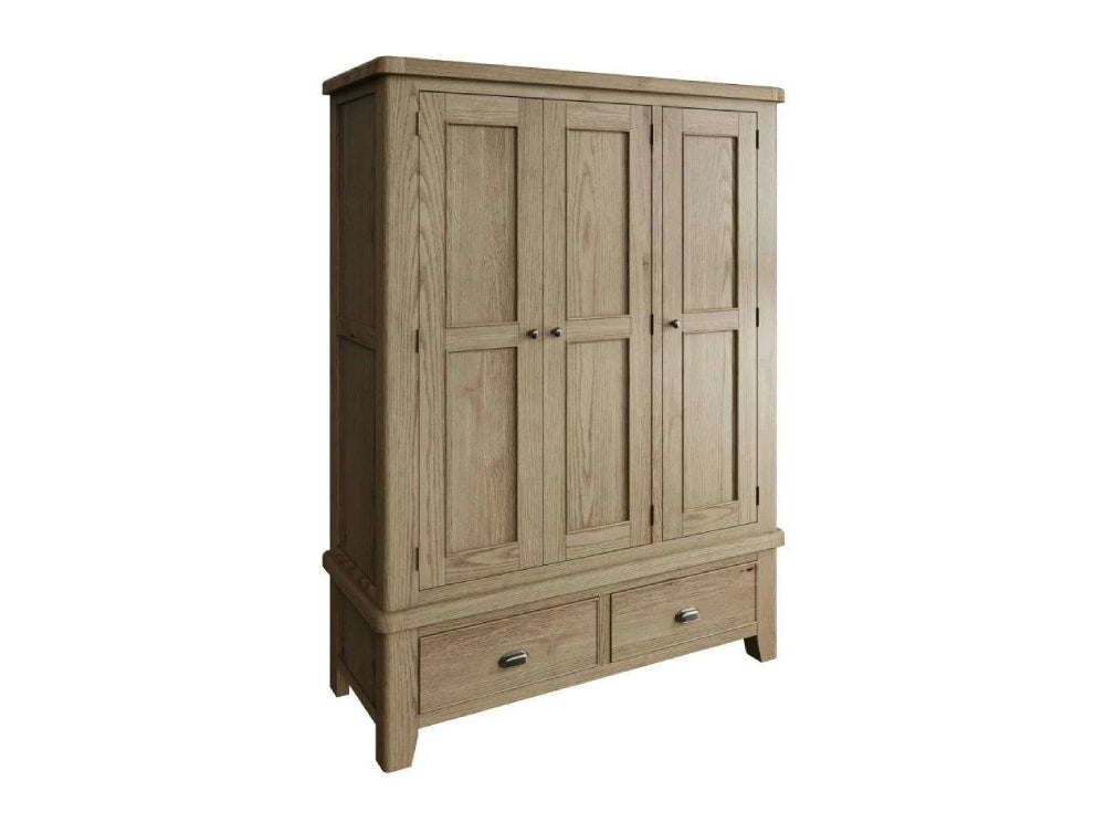 Sadie 3 Door Wardrobe Smoked Oak