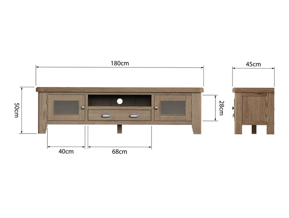 Sadie Extra Large TV Media Unit Dimensions