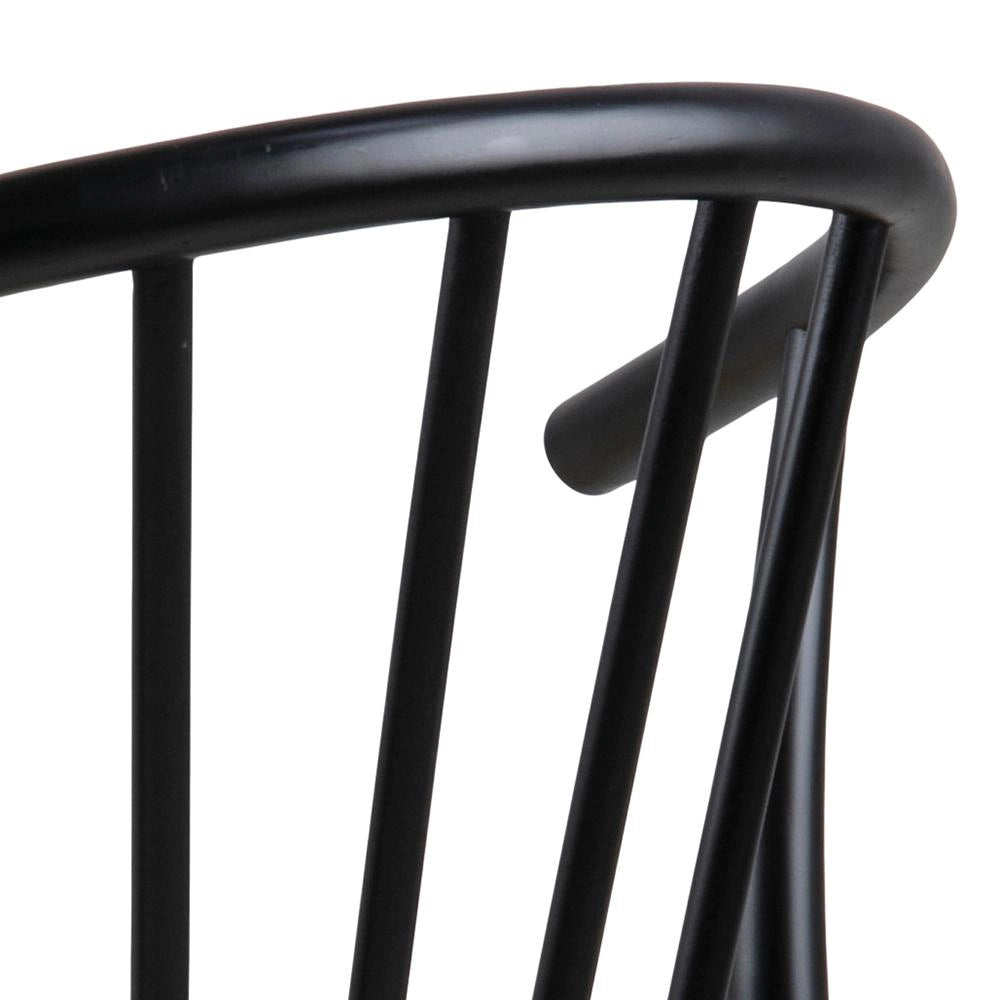 Sam Dining Chair Off White Black Backrest Detail
