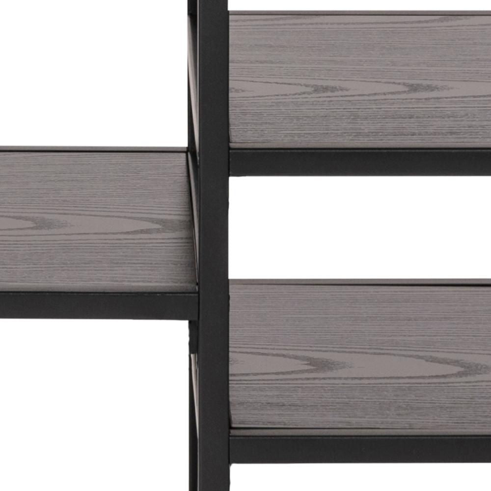 Seattle Media Unit Black Shelves Detail