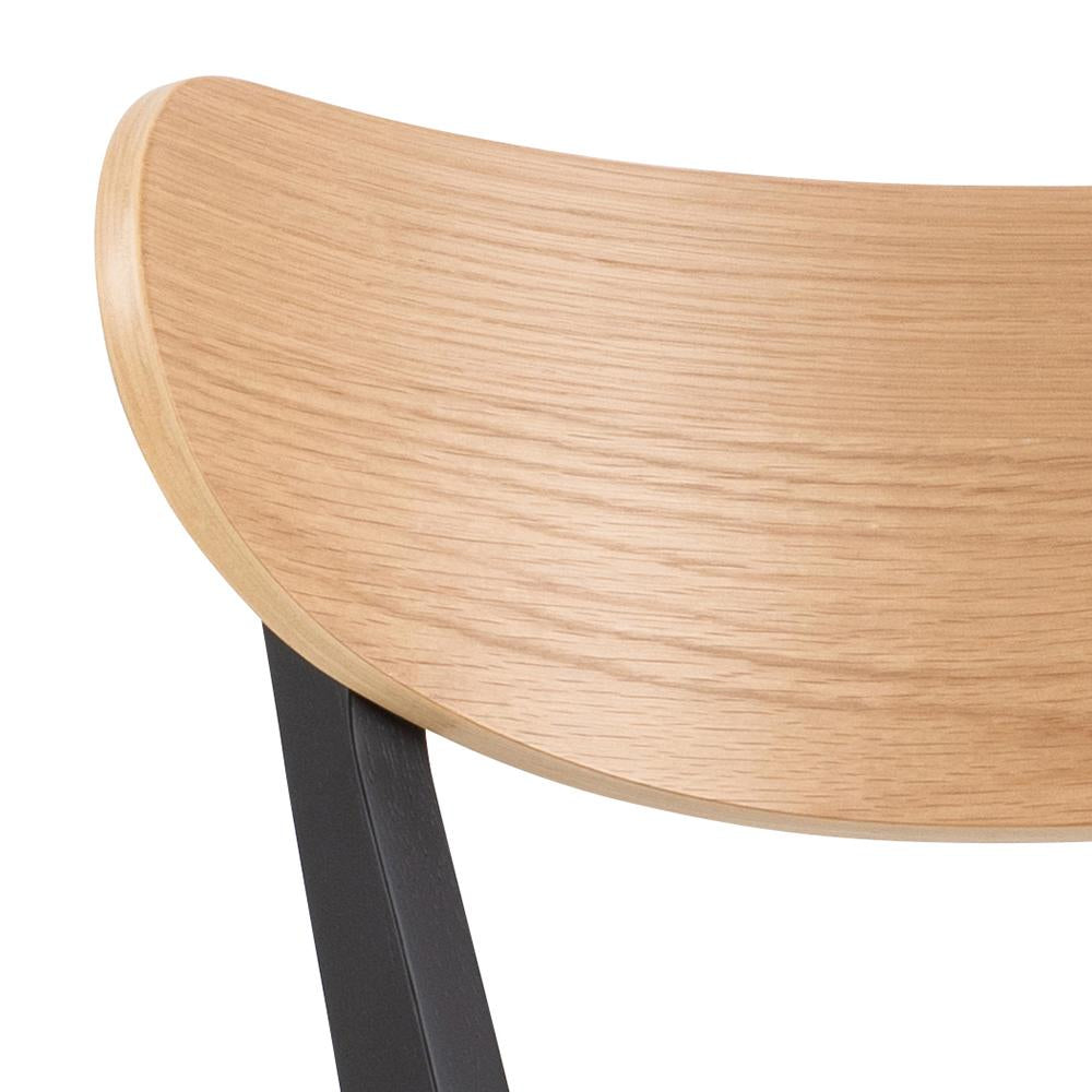 Sierra Wooden Barstool Veneer Oak Backrest Detail